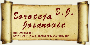 Doroteja Jošanović vizit kartica